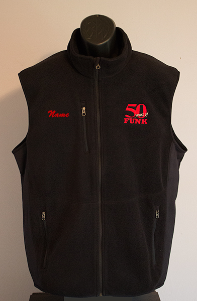 50YOF fleece vest front